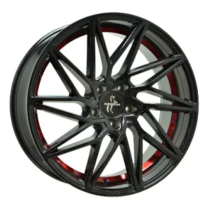 KESKIN Keskin, KT20 Future, 8,5x19 ET45 5x112 72,6 - Nero opaco, rosso